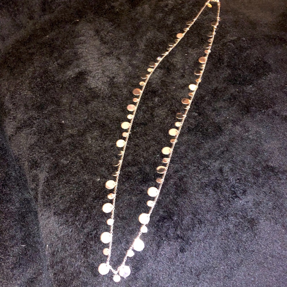 Silver Lia Sophia Sequin Wrap Necklace